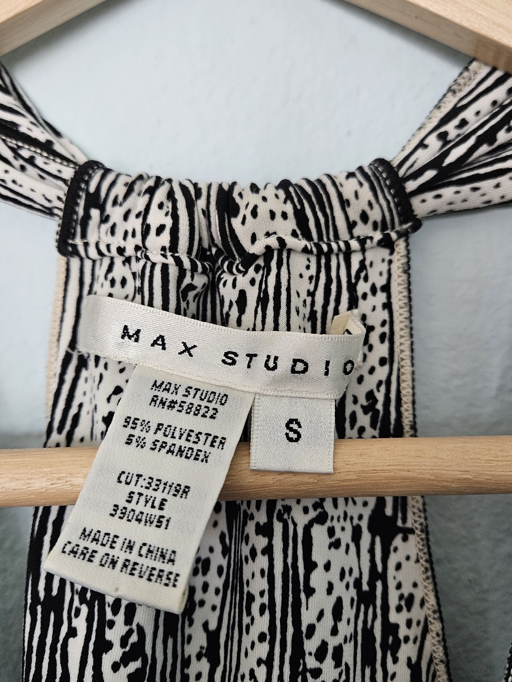 Max Studio Black & White Midi Dress with Red Hem Detail - Picture 2 of 4